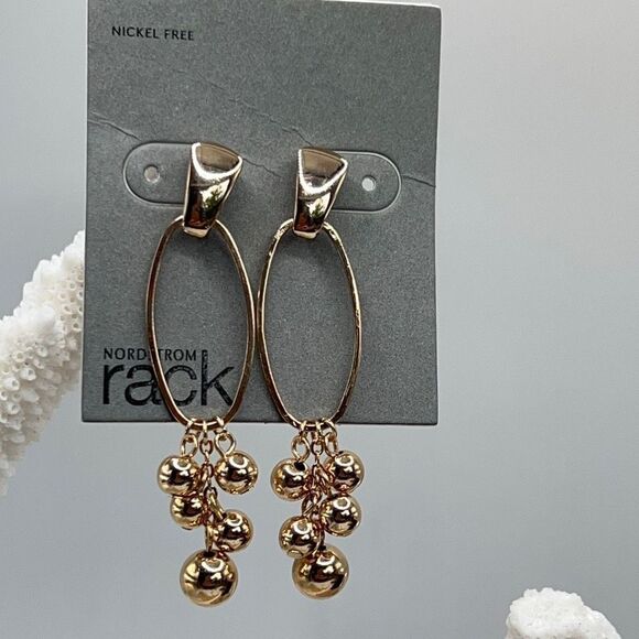 Nordstroms Rack Statement Dangle Gold Earrings$16ea / 3 for $25 - Picture 4 of 8